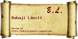 Babaji László névjegykártya